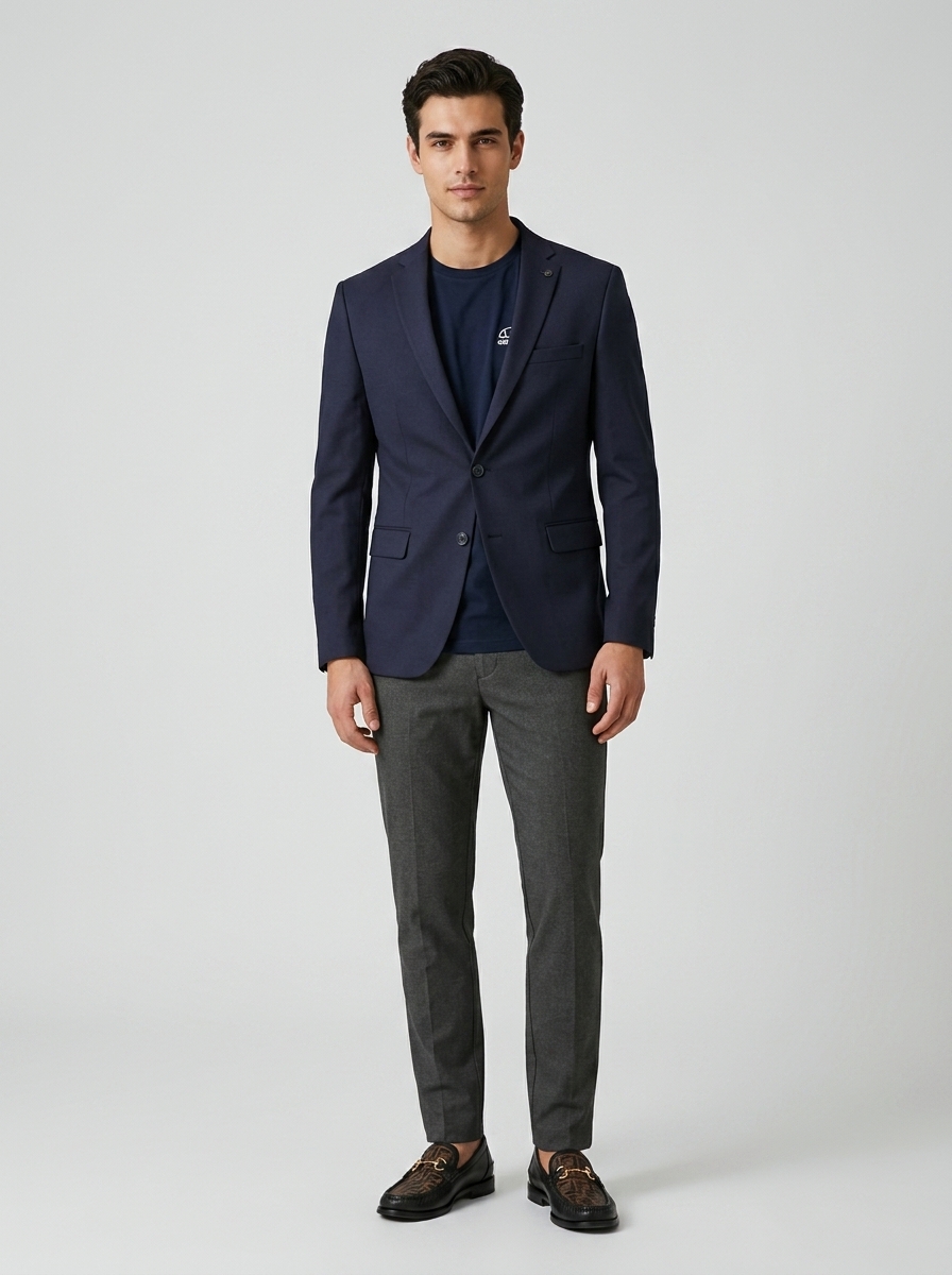 Erkek Workwear Casual Kombini için yapay zeka kombin