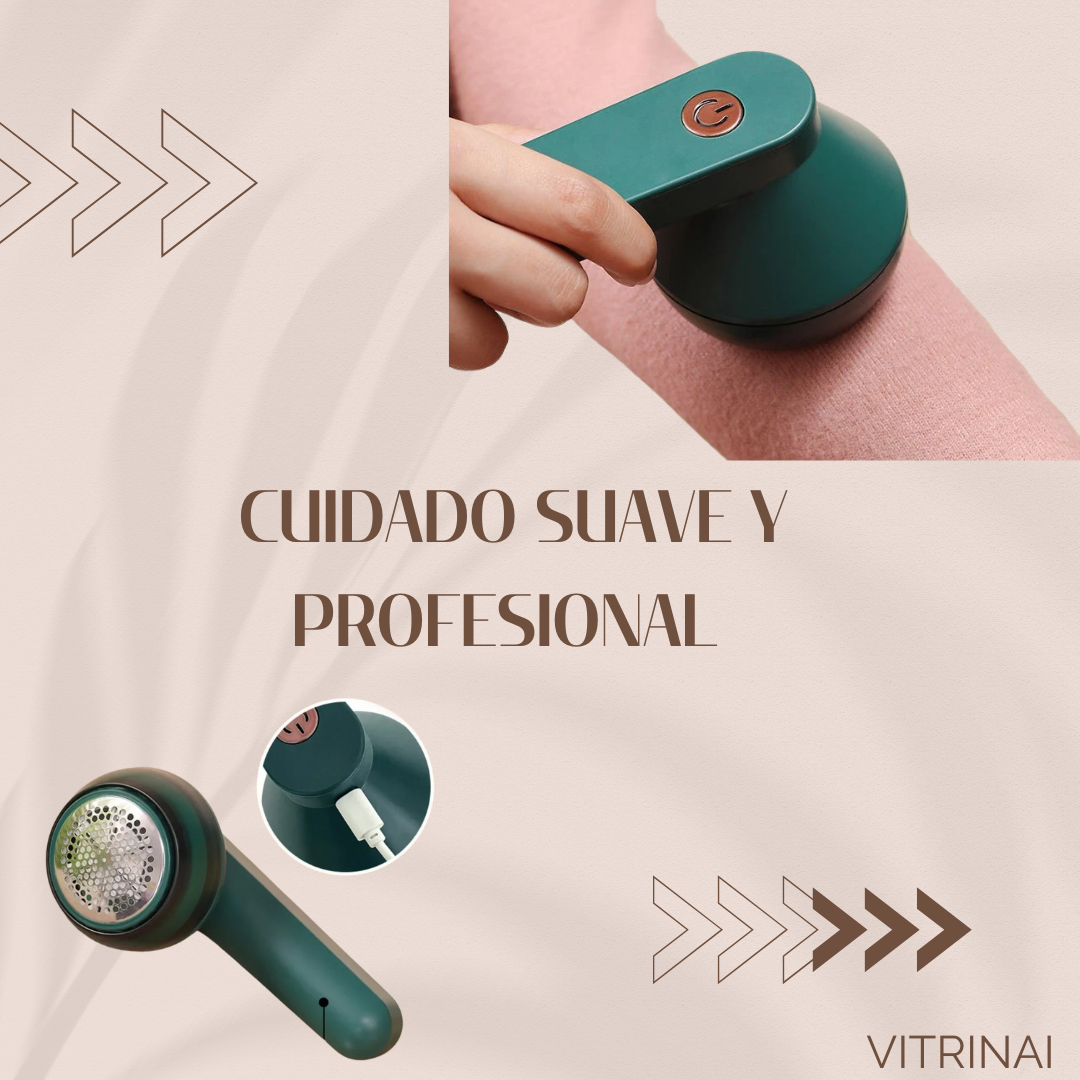 ¡Di adiós a las pelusas y renueva tus prendas al instante con el Removedor de Pelusa Eléctrico Recargable de VITRINAI! 🌟✨