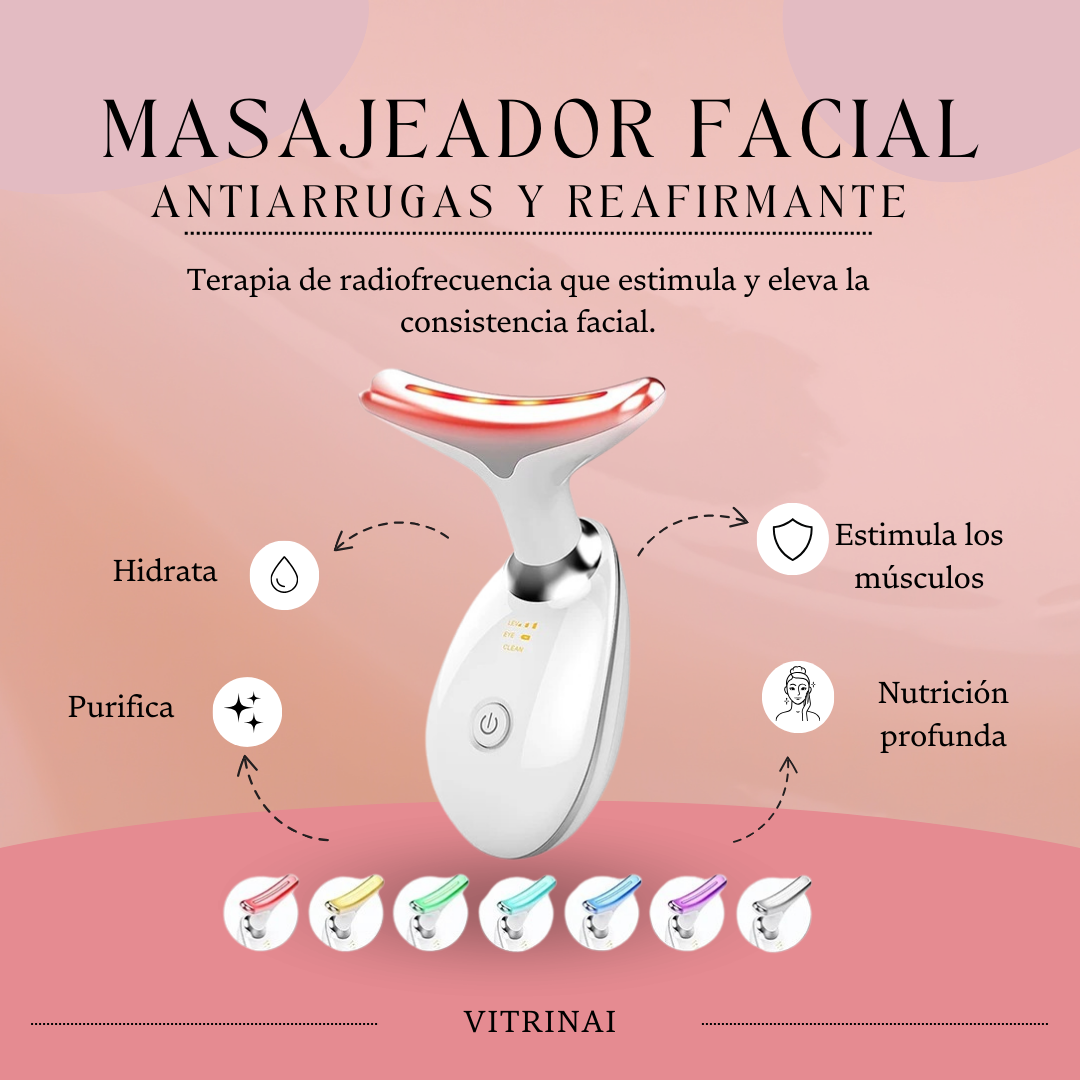 MASAJEADOR FACIAL ANTIARRUGAS + Serum 24k de REGALO ¡SOLO POR HOY!🎁